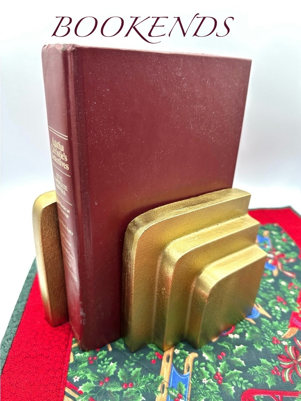 BOOKENDS; Worlds Away Karat Bookends. Triple Layer, Modern Design